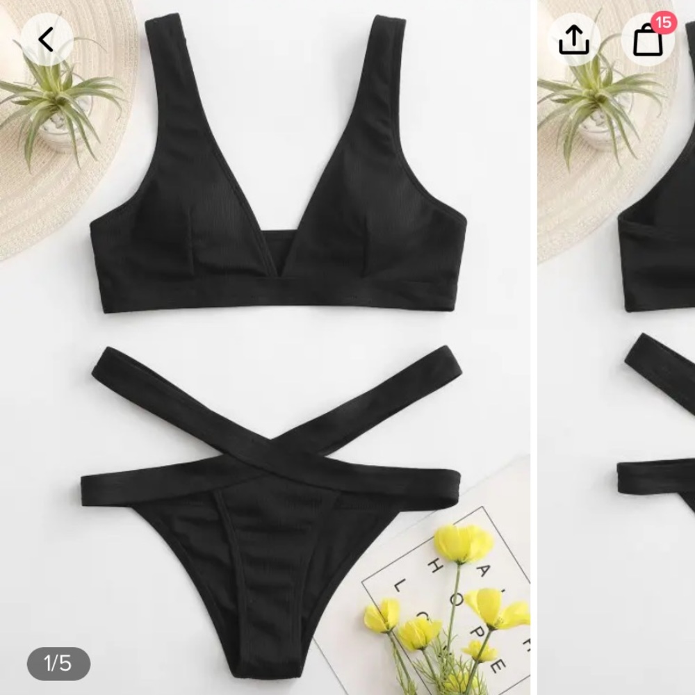 Black Zaful Bakini